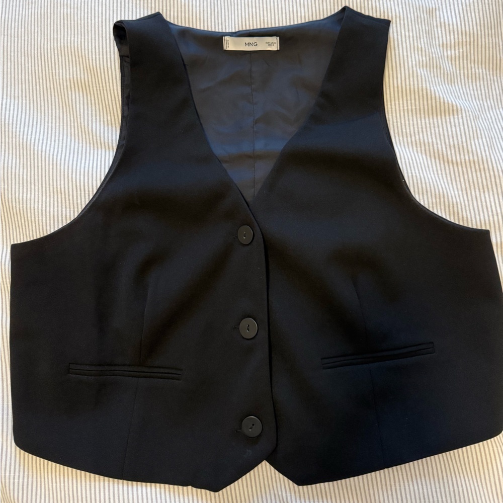 Black Button-Up Vest